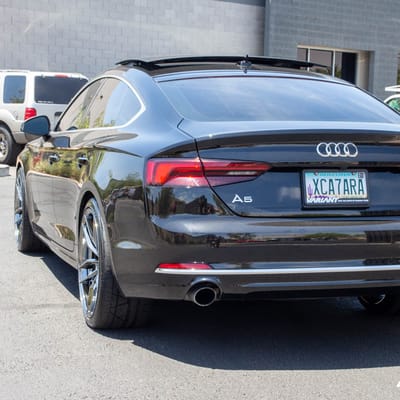 20 Inch Variant Krypton in Super Black Chrome on a 2019 Audi A5
