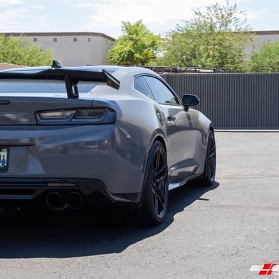 Staggered 20 Inch Variant Krypton in Gloss Black on a 2019 Chevrolet Camaro ZL1 1LE