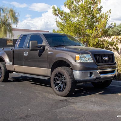 20 Inch  Fuel Off-Road Siege Gloss Black w/ Brushed Gloss Double Dark Tint D704 on a 2006 Ford F-150