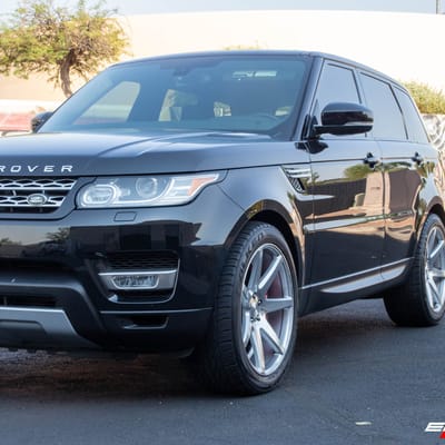 22 Inch Vossen CV7 in Machined Silver on a 2017 Land Rover Range Rover Sport Supercharged
