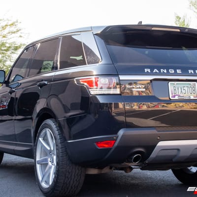 22 Inch Vossen CV7 in Machined Silver on a 2017 Land Rover Range Rover Sport Supercharged