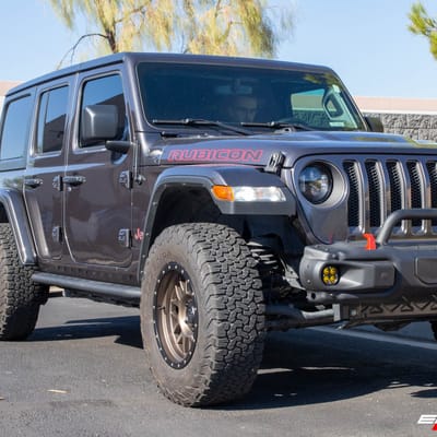 17 Inch Icon Alpha in Bronze on a 2018 Jeep Wrangler JL