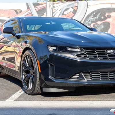 Staggered 20 Inch MRR M650 ZL1 Replica Wheels in Satin Black on a 2020 Chevrolet Camaro LT