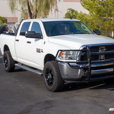 18 Inch XD Series XD775 Rockstar in Matte Black on a 2018 Dodge Ram 2500 HD