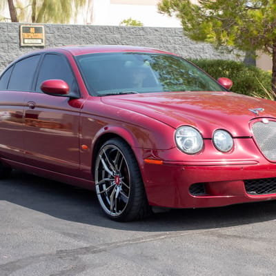 20 Inch Variant Krypton in Super Black Chrome on a 2005 Jaguar S Type R