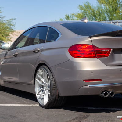 20 Inch Staggered Variant Krypton Full Brushed Silver on a 2017 BMW 430I RWD