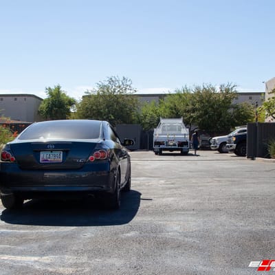 18 Inch Helo HE912 Gloss Black on a 2008 Scion TC
