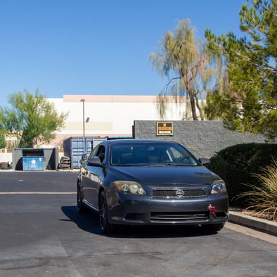 18 Inch Helo HE912 Gloss Black on a 2008 Scion TC