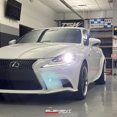 18 inch Staggered MRR GT1 Black Machined Lip on a 2015 Lexus IS350 F Sport RWD