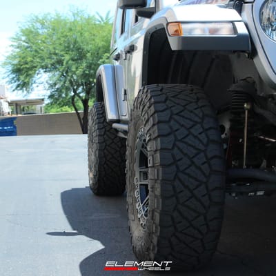 17 Inch Blaque Diamond Off-Road BD-O801 in Matte Textured Black on 2020 Jeep Wrangler Rubicon