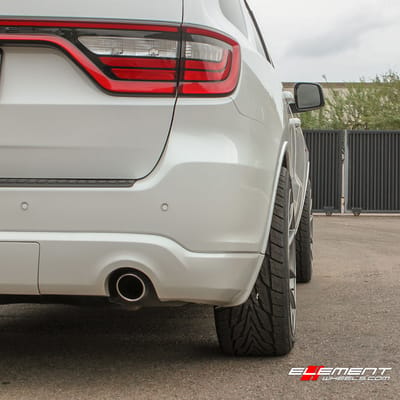 22 inch Ace Convex Powder-coated gloss gunmetal on 2017 Durango