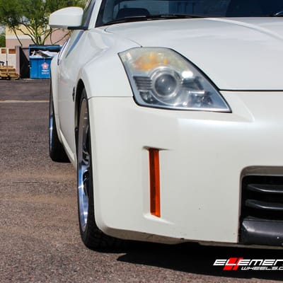 19 inch MRR GT5 Black w/ Diamond Cut on 2006 350Z