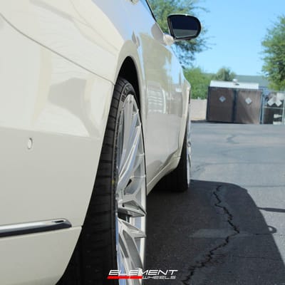 Staggered 22 Inch Lexani Aries in Silver on 2019 Mercedes Benz S450