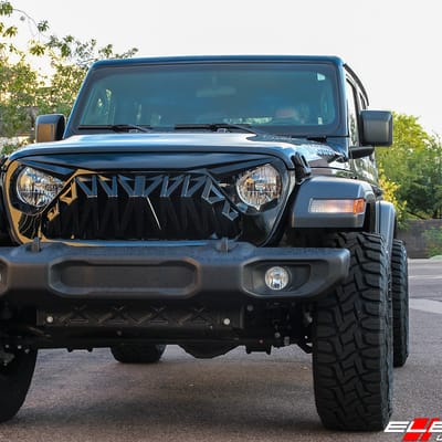 17 inch Fuel Off-Road Assault Gloss Black Milled D576 on 2018 Jeep Wrangler JL