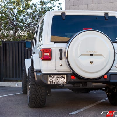20 inch RBP 94R Gloss Black w/ Chrome Accents on 2018 Jeep Wrangler JL Sahara