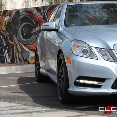 20x8 Helo HE890 Satin Black on 2013 Mercedes Benz E350 Sedan w/ Specs