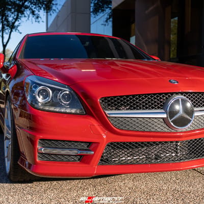 Staggered 19 Inch Avant Garde M632 in Silver W/Machined Face on a 2015 Mercedes Benz SLK 350