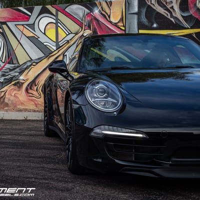 Staggered 20 Inch Lexani Morroco in Gloss Black on a 2019 Porsche 911 Carrera C4S