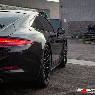 Staggered 20 Inch Lexani Morroco in Gloss Black on a 2019 Porsche 911 Carrera C4S