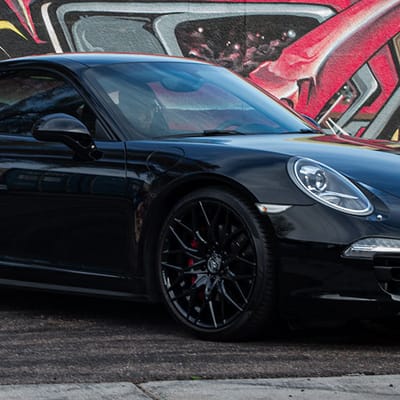 Staggered 20 Inch Lexani Morroco in Gloss Black on a 2019 Porsche 911 Carrera C4S