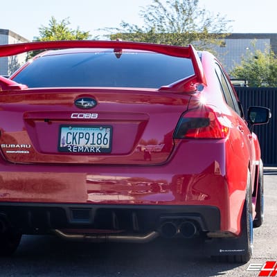 18 inch Enkei RPF1 Super Black Chrome on 2017 Subaru WRX STI