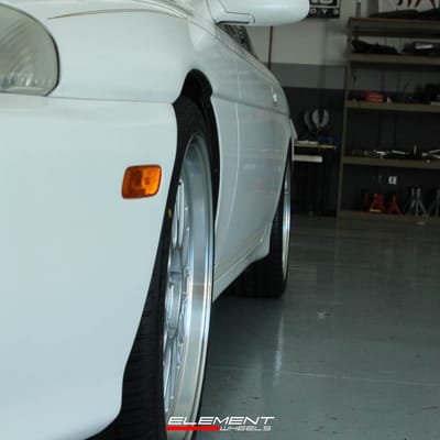 Staggered 19 Inch Vors VR8 in SIlver on 1997 Lexus SC300