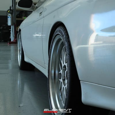 Staggered 19 Inch Vors VR8 in SIlver on 1997 Lexus SC300