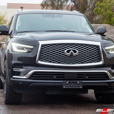 22 inch Diablo DNA Gloss Black w/ Chrome Inserts on 2019 Infiniti QX80