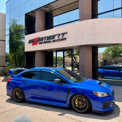 19 inch Aodhan AFF7 Matte Bronze on a 2018 Subaru WRX STI