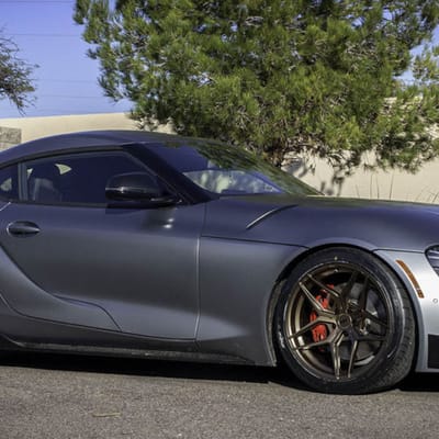 Staggered 19 Inch Variant Xenon in Satin Bronze on a 2020 Toyota Supra