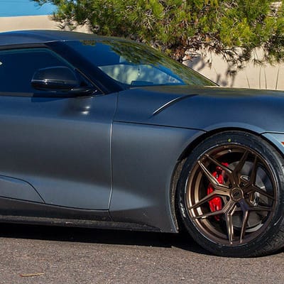 Staggered 19 Inch Variant Xenon in Satin Bronze on a 2020 Toyota Supra