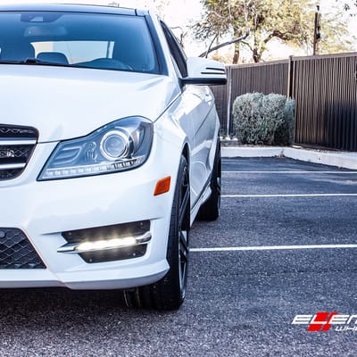19 inch Verde V39 Parallax All Gloss Black on 2015 Mercedes C250 Coupe