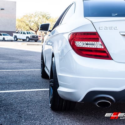 19 inch Verde V39 Parallax All Gloss Black on 2015 Mercedes C250 Coupe