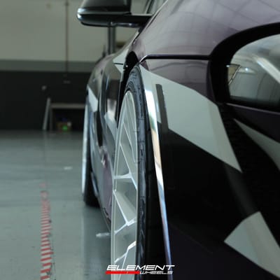 Staggered 19 Inch Variant Radon Gloss White on 2020 Toyota Supra GR
