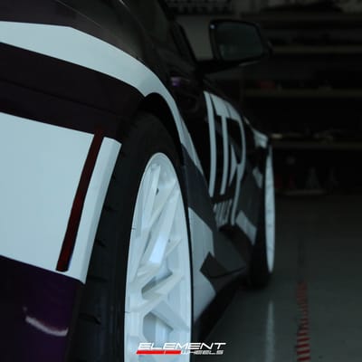 Staggered 19 Inch Variant Radon Gloss White on 2020 Toyota Supra GR