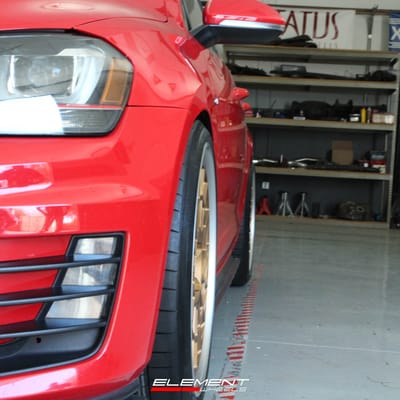Staggered 19 Inch Variant NBG-3P in Brushed Monaco Copper on 2018 VolksWagen Golf GTI