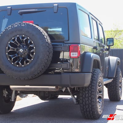 17 inch Fuel Off-Road Assault Gloss Black Milled D576 on 2018 Jeep Wrangler JK