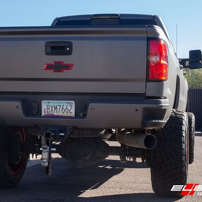 22 Inch XD Surge Lollipop Red (custom) on 2016 Chevrolet Silverado 2500 Lifted