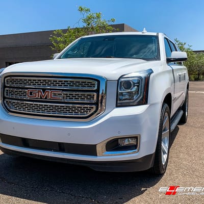 22 inch Dub 8-Ball Brushed Gloss Silver S213 on 2017 GMC Yukon XL