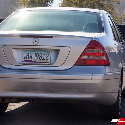 18 inch KMC KM691 Spin Matte Gunmetal on 2002 Mercedes Benz C240
