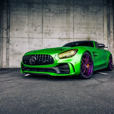 20 inch Staggered Variant Xenon Custom Illusion Violet on a 2019 Mercedes Benz AMG GT