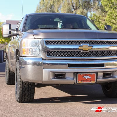 18 inch Black Rhino Locker Gloss Black w/ Milled Spokes on 2012 Chevrolet Silverado 1500 (Stock Height)
