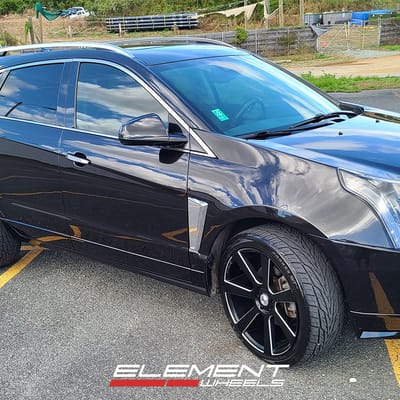 22 inch Asanti ABL-15 Satin Black Milled on a 2013 Cadillac SRX