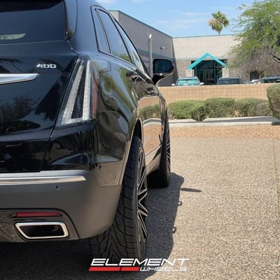 22 inch Curva Concepts C48 in Gloss Black on a 2020 Cadillac XT5