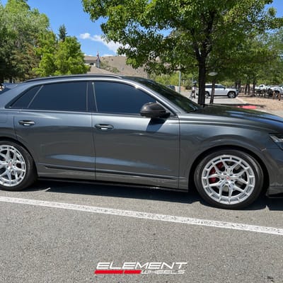 22 inch Vossen HFX-1 in Silver Machined on a 2023 Audi SQ8