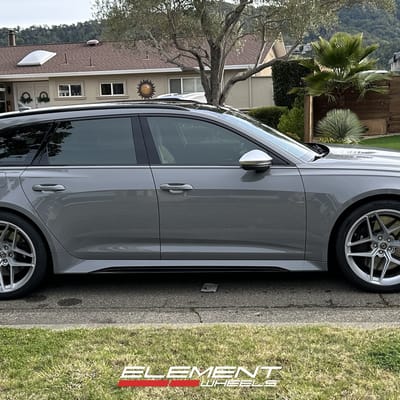 21 inch HRE FF11in Liquid Metal on an Audi RS6