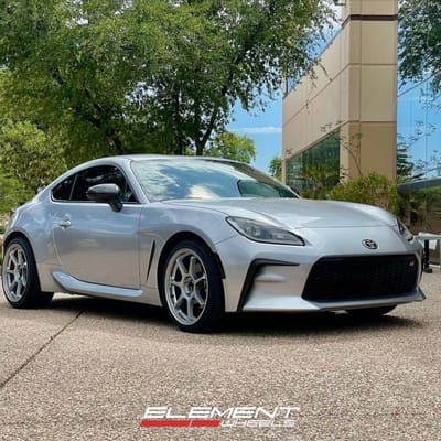18 inch Staggered Enkei TS-7 in Storm Grey on a 2023 Toyota GR86