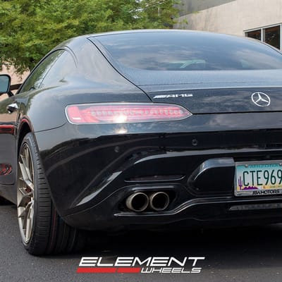 20 inch Staggered Savini SV-F2 Matte Bronze on a 2016 Mercedes Benz AMG GTS