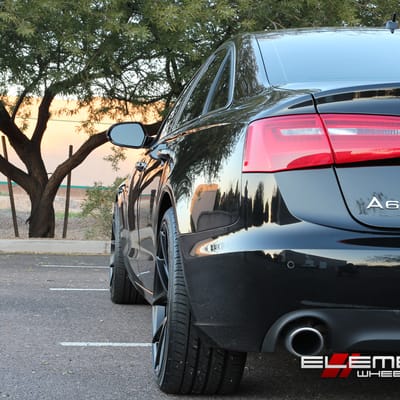20x10 Niche Misano Matte Black Wheels on 2012 Audi A6 Supercharged w/ Specs