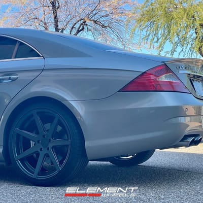20 inch Staggered Rohana RC7 in Matte Graphite on a 2007 Mercedes-Benz CLS 63 AMG